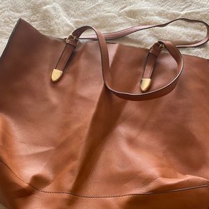 Taupe Leather tote